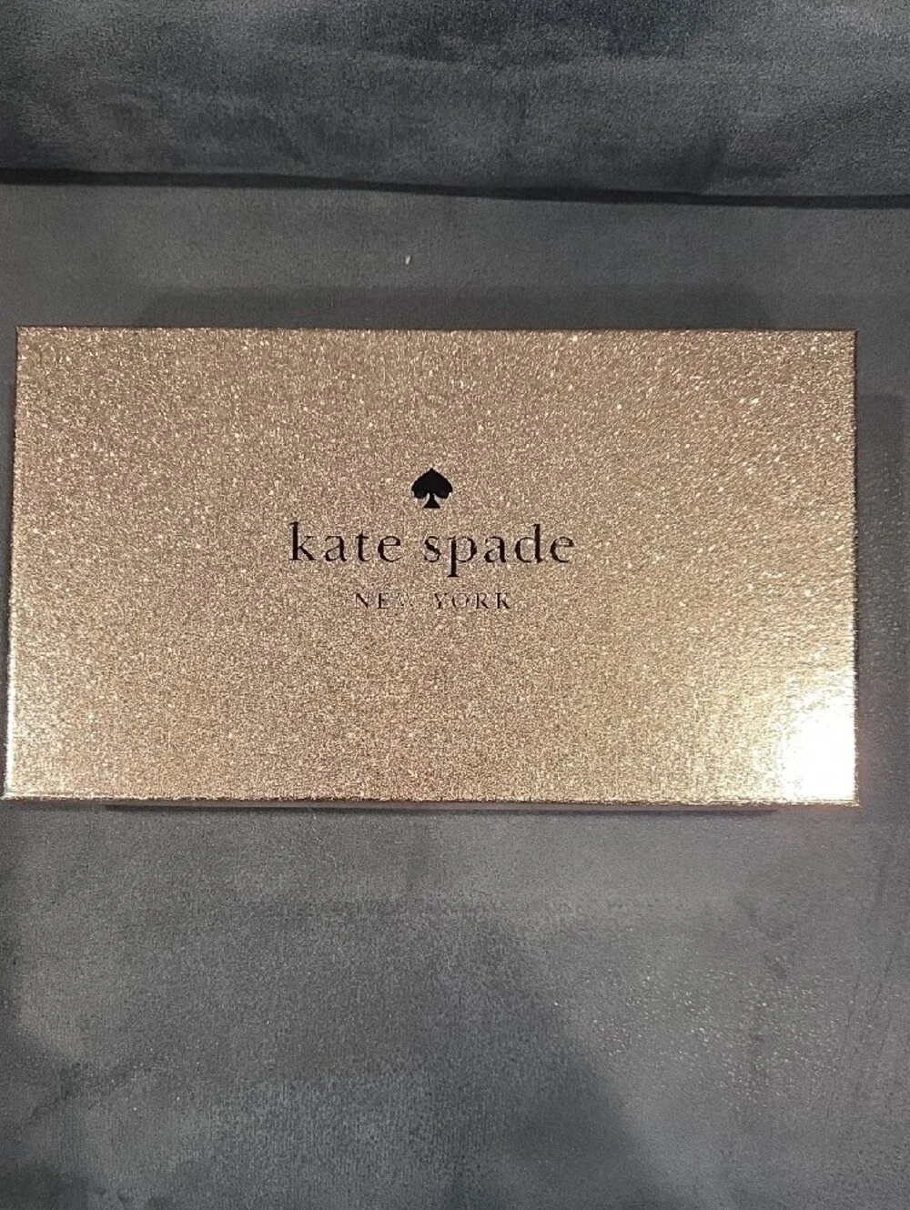 kate spade Pink Glitter Zip Wallet with Gold Logo Large Continental Wallet NWOT